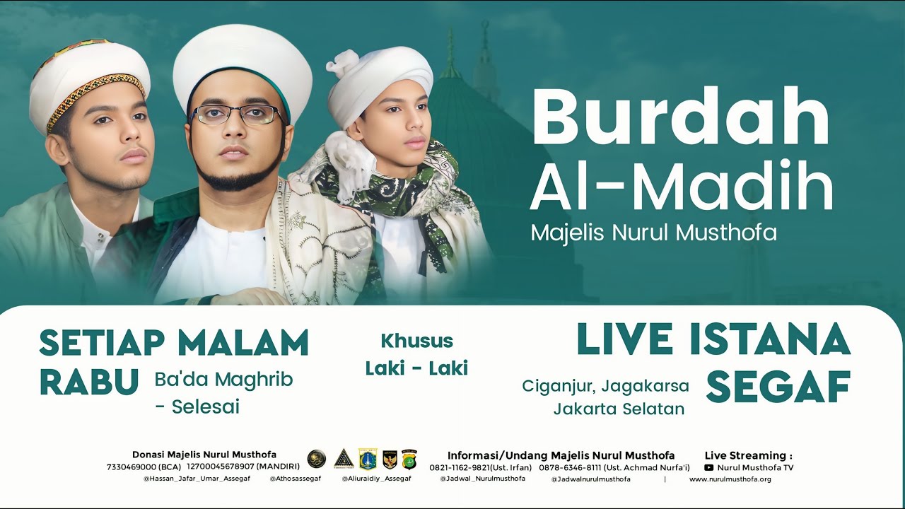 🔴 LIVE | Burdah Al Madih I Istana Seggaf Ciganjur Jakarta Selatan I Selasa 06 Januari  2026