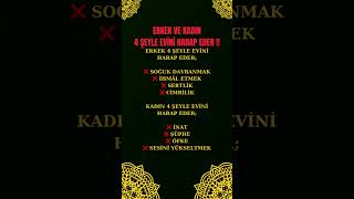 Erkek Ve Kadın 4 Şeyle Evini Harap Eder