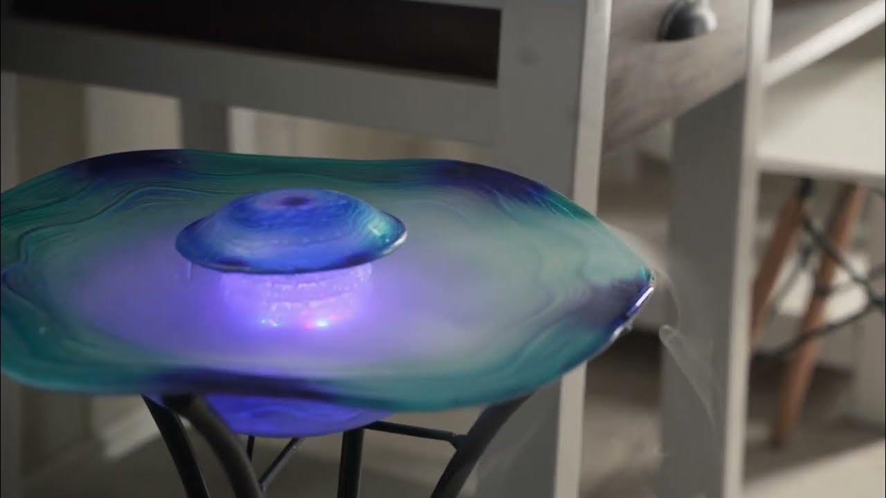 XBrand Floor Mist Fountain with 12 Color Changing LED lights and Inline