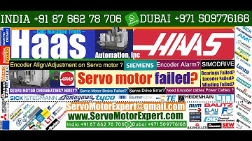 Haas Automation CNC Encoder Alignment,Resolver Adjustment, Repair Servo Motor,Simodrive Motor faulty