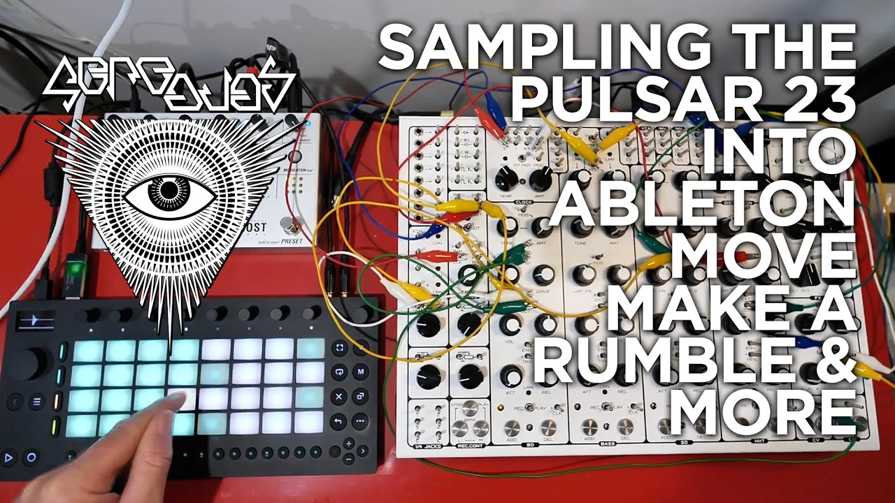 Sampling the Soma Pulsar 23 into the  Ableton Move - Making a techno rumble and more