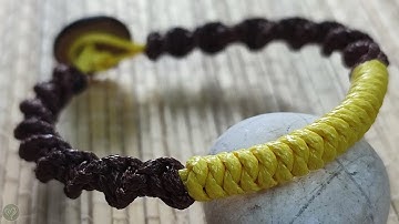DIY Macrame Bracelet Using Spiral Knot and Snake Knot Two Color
