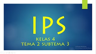 IPS kelas 4 Tema 2 Subtema 3
