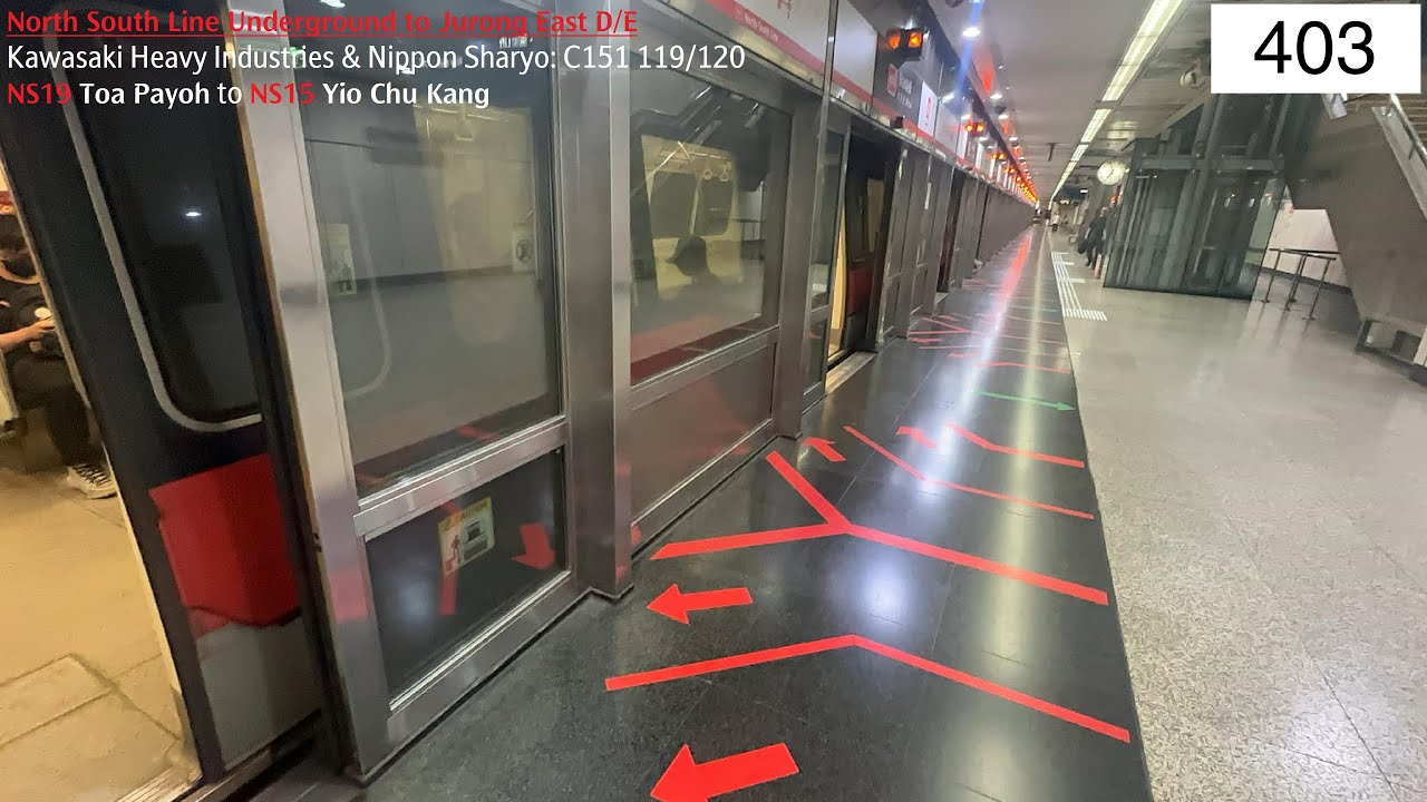 ⁴ᴷ [NB original sector] SMRT Trains, NSL Train Ride [Toa Payoh → YCK] - Kawasaki C151 119/120