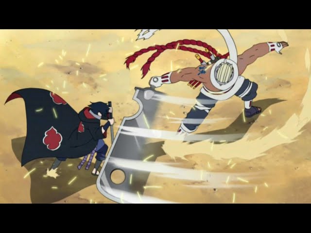 Sasuke vs Killer Bee|Sasuke first time use Amaterasu on Eight-Tails | English Dub |ep 142| class=