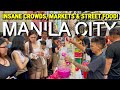 MANILA PHILIPPINES Walking Tour 2026 INSANE Crowds Markets Street Food