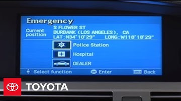 2005 - 2007 Avalon How-To: Navigation System - Accessing Emergency Screen | Toyota