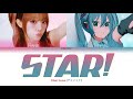 YENA - STAR! (feat. Hatsune Miku) (КИРИЛЛИЗАЦИЯ/ПЕРЕВОД НА РУССКИЙ Color Coded Lyrics)