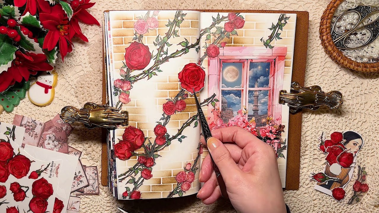 asmr 다꾸 | 예쁜 새 달력을 사고 싶어요😁 다이어리꾸미기 #scrapbooking journaling collage ビンテージ コラージュ diary #greengarden