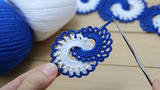 картинка: Супер простой и красивый УЗОР вязание крючком МК   How to Crochet for Beginners Motif Step by step