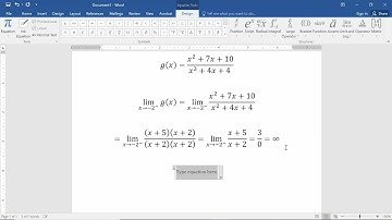 Calculus 1. Section 1.6f Limits Involving Infinity.