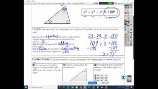 Triangle Angle Sum Theorem 1