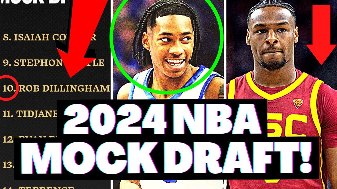 WOW.. BRONNY DROPS & ROB RISES! NEW 2024 NBA MOCK DRAFT! (BLEACHER