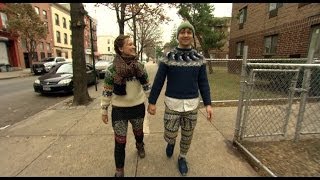 Designers Transform Ugly Holiday Sweaters Into Trendy Pants