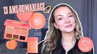 On fête nos 13 ans de mariage ! Makeup avec la collection Sweet Peach de Too Faced 🧡 screenshot 4