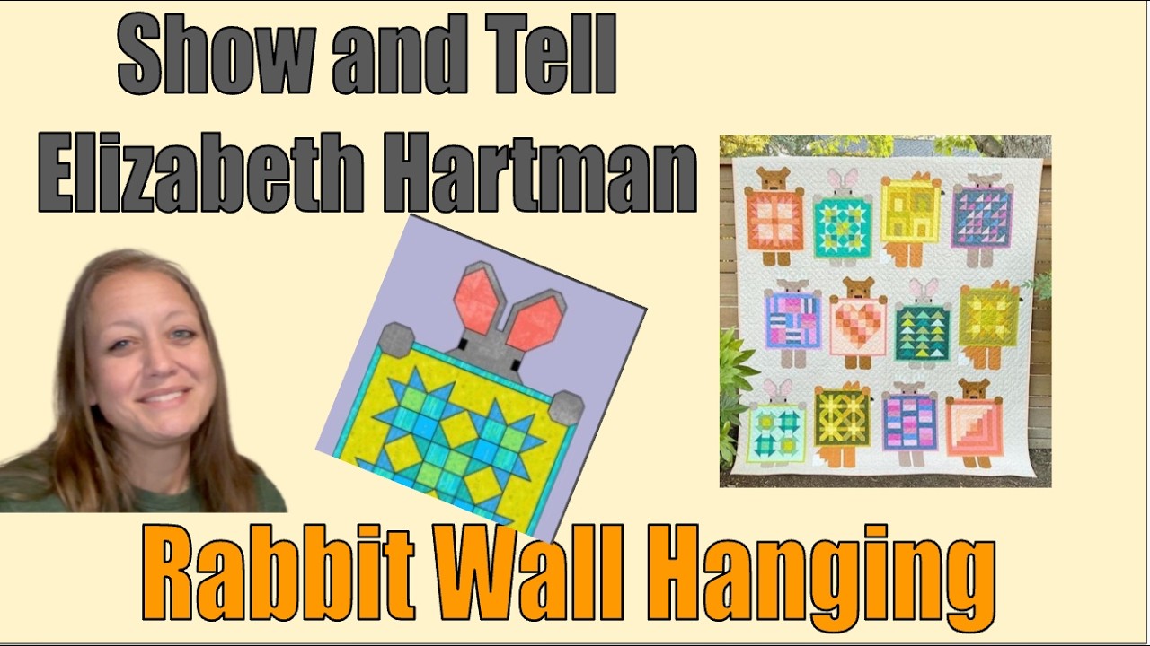 Настенное панно с изображением кролика. Покажи и расскажи. Элизабет Хартман. #квилт #любовь #улыб...