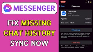 How To Fix Missing Chat History Sync Now In Messenger iPhone