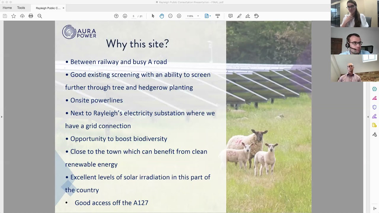 Aura Power - Rayleigh Solar Farm - YouTube