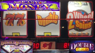 3 REEL SLOTS! Double Diamond Deluxe MEGABUCKS + Easy Money + Cash Wheel + Double Gold Slot Play! screenshot 3