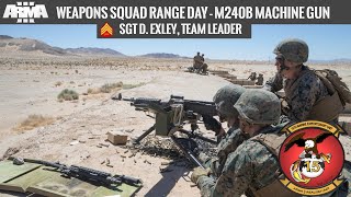 Weapons Squad Range Day Part I - M240B Machine Gunnery - 15th MEU - ArmA 3