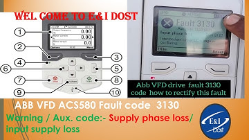 How to fix fault 3130 input phase loss?  ABB VFD phase loss fault | ACS580 phase loss fault