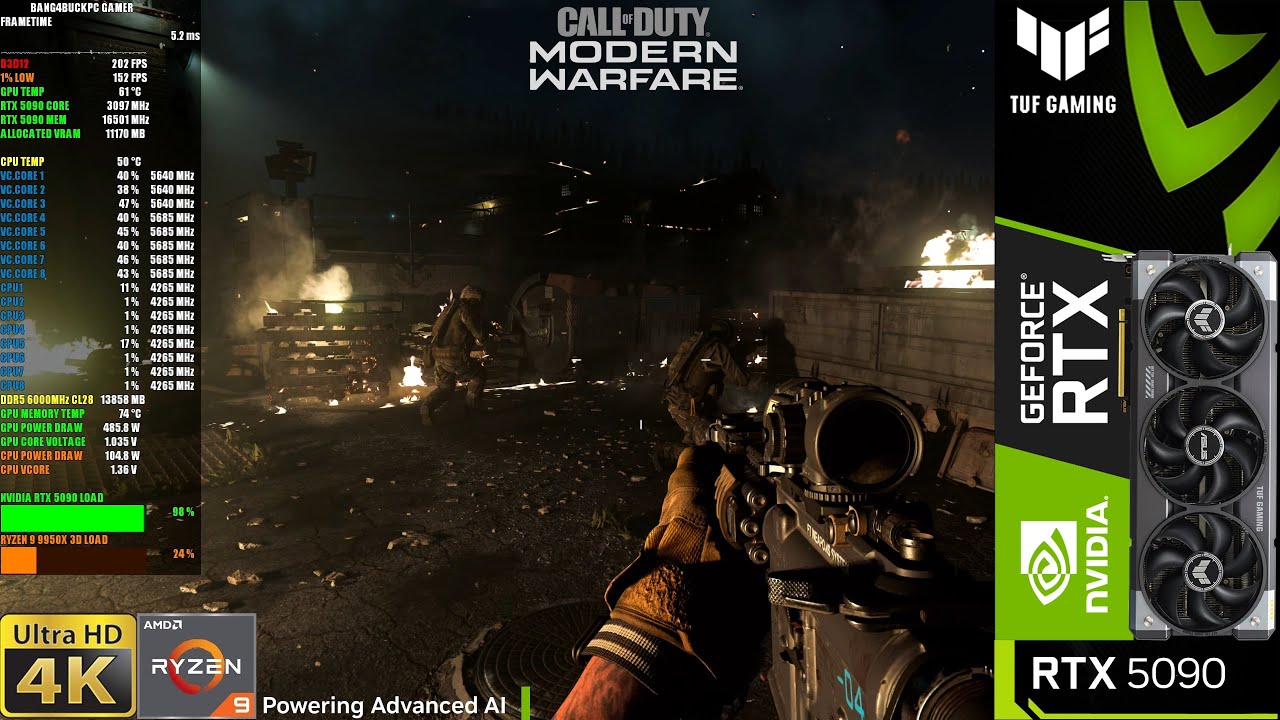 Call Of Duty Modern Warfare, Ray Tracing, 4K | RTX 5090 | 9950X3D - YouTube