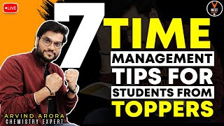 7 Time Management Tips for Students from Toppers | NEET 2020 Preparation | NEET Tips | Arvind Arora