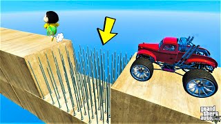 GTA 5: SHINCHAN AND CHOP 100% DIFFICULT TROLL RACE CHALLANGE WITH FRANKLIN! (GTA 5 mods)