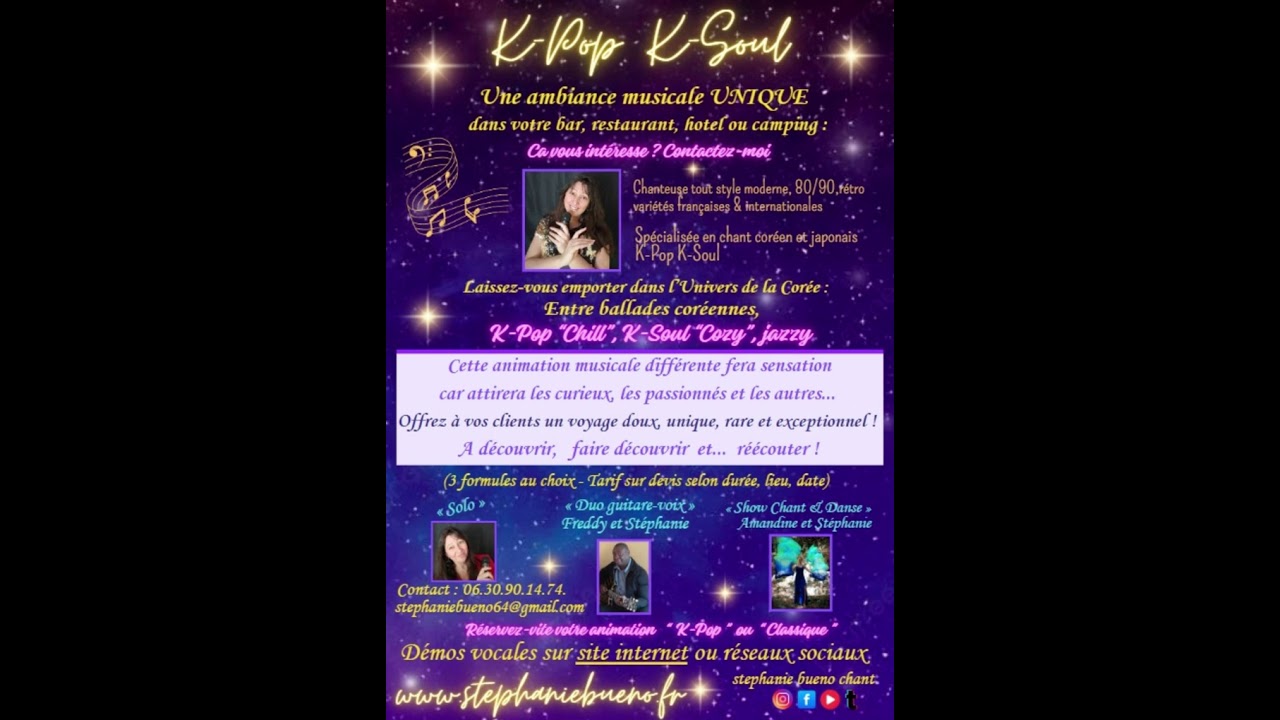 Chanteuse K-Pop K-Soul - www.stephaniebueno.fr - Animation Musicale ou Spectacle