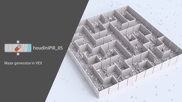 houdiniPill_05  Maze generator in VEX