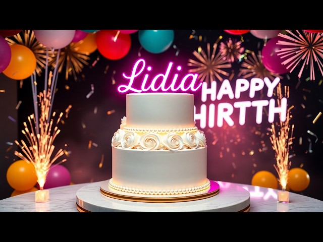 Zum Geburtstag viel Glück – Kinder-Version für Lidia 🎉 – Version 1