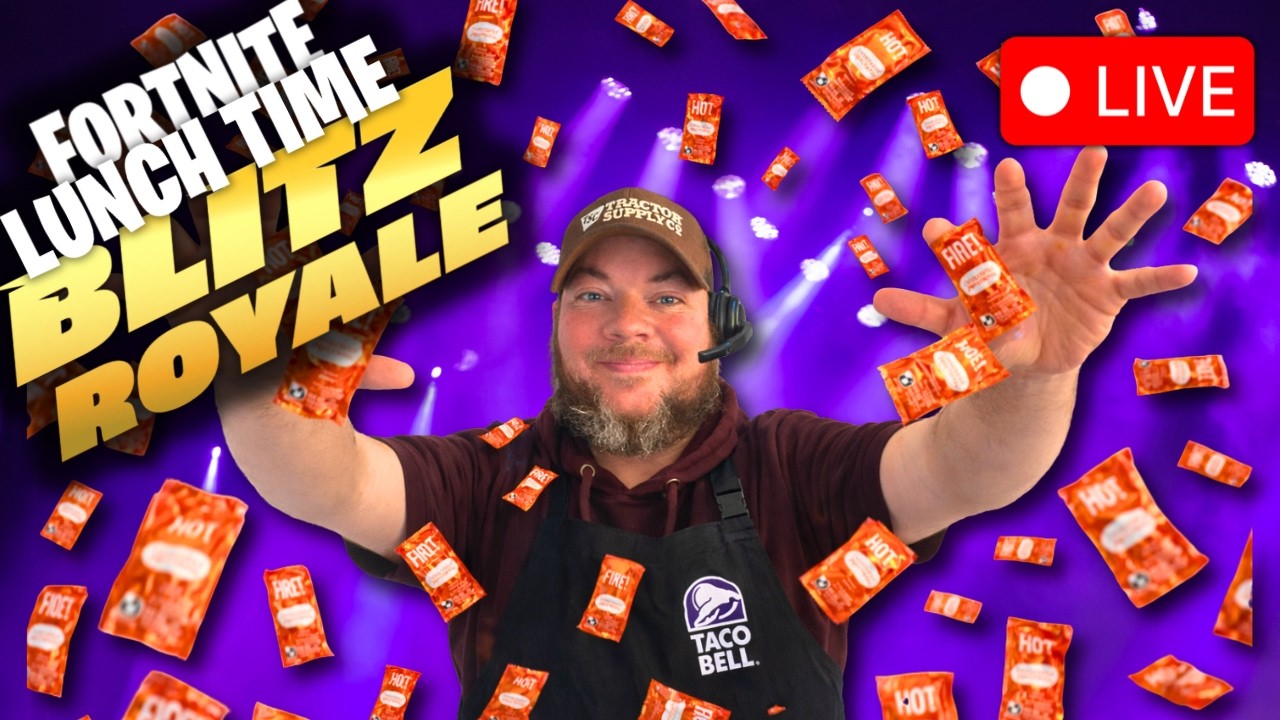 🔴LIVE - Fortnite Lunch Blitz! Snack Time Anytime!