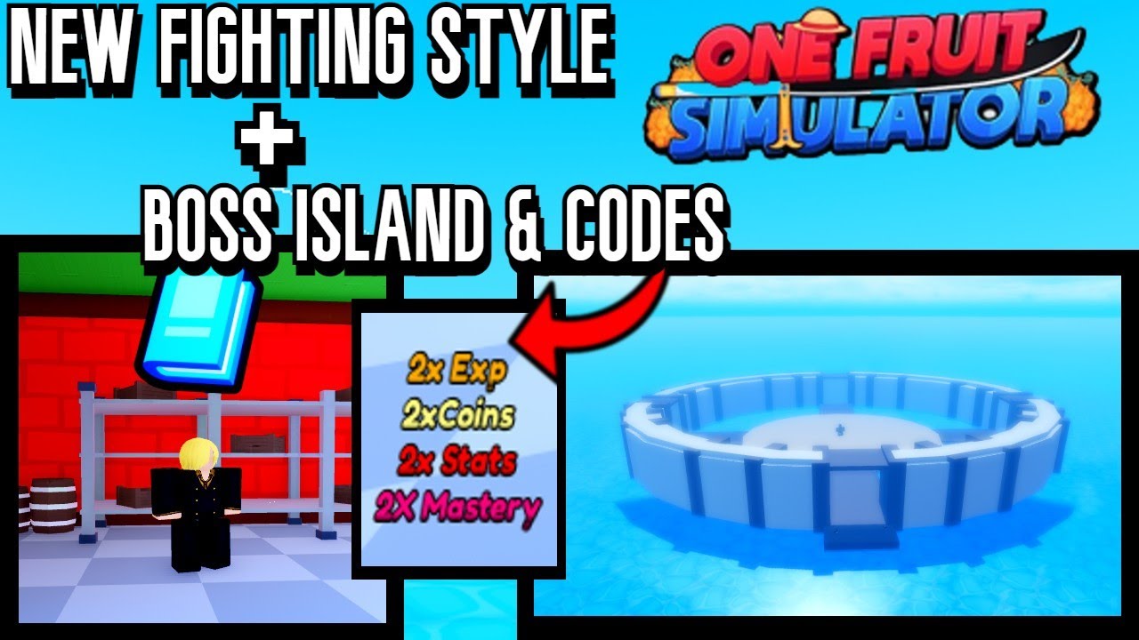 NEW FIGHTING STYLE + NEW BOSS ISLAND & CODES (One Fruit Simulator) 