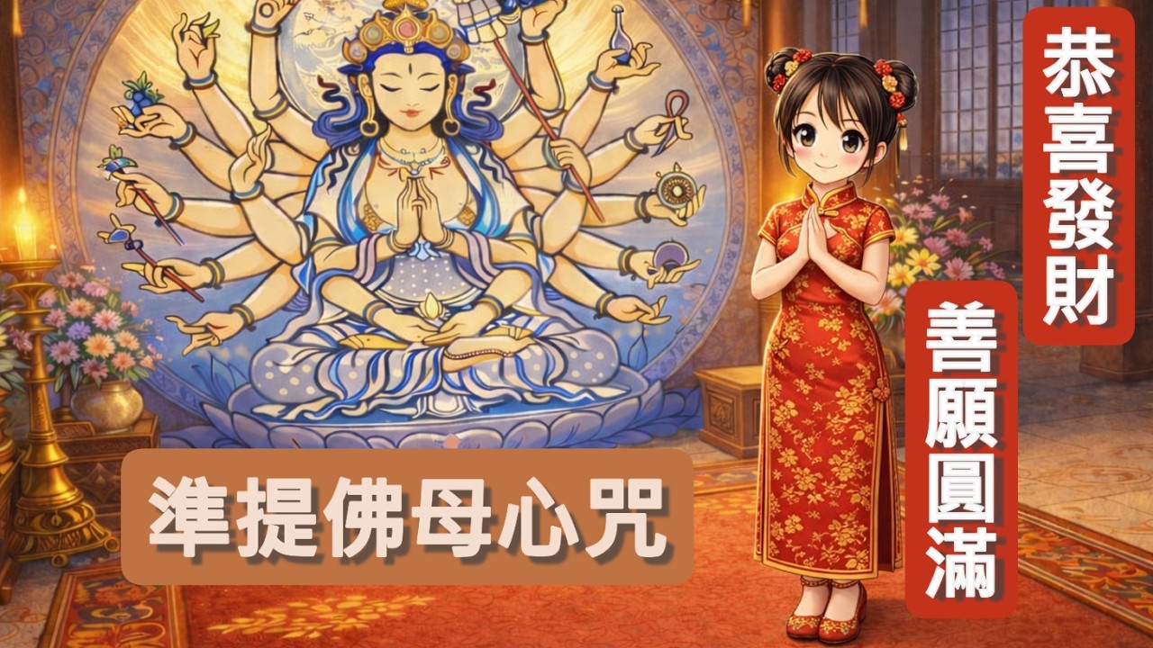 準提佛母心咒 1Hour✨好運馬上來🐴Horse會花生🥜｜新年快樂｜吉祥如意｜療癒梵音🧘‍♀️Cundhi Mantra｜Detox｜Manifestation🚀