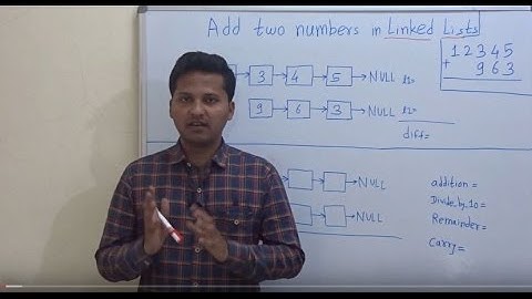 Add two numbers represented by linked lists