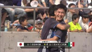 FC東京U-18 久保建英選手のコーナーキックから最後は平川怜選手が決め、日本４点目！