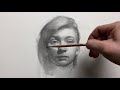 A portrait drawing time lapse