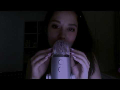 ASMR Mic Scratching with Fake Nails [+ Inaudible Whispering]
