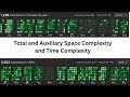 Total and Auxiliary Space Complexity and Time Complexity