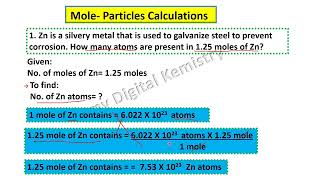 Mole Particle Calculations | How to convert moles to atoms Practice Problems | Chemistry