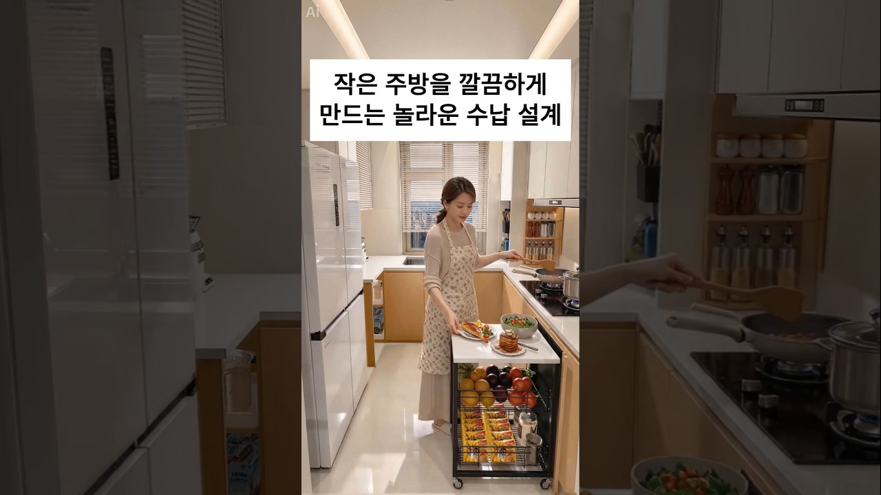 작은 주방을 깔끔하게 만드는 놀라운 수납 설계