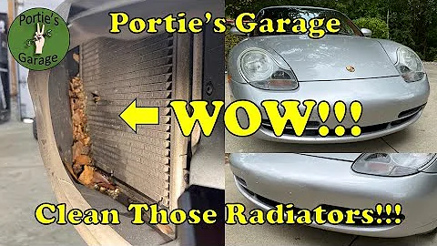 Porsche 911 (996) Front Radiator Clean Out - A MUST DO For All Porsche Owners!!!