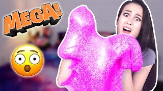 MEGA FLUFFY GLITTER SLIJM - DIY! || Science Saturday