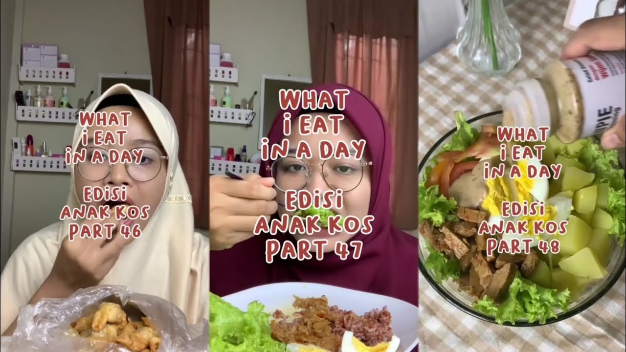 what i eat in a day||Anis manis||edisi anak kos part 46-50.