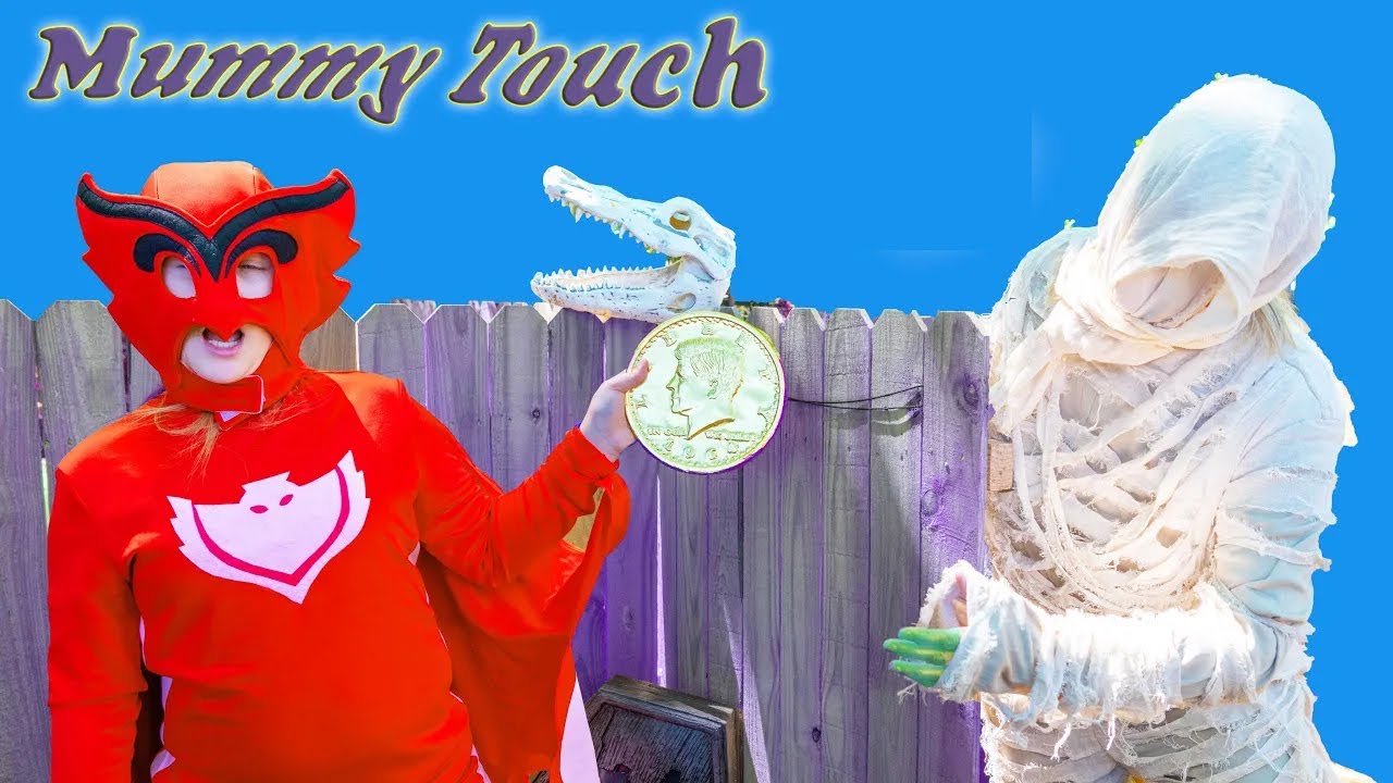 PJ Masks Catboy and Assistant Avoid the Mummy Touch to find Treasure ...