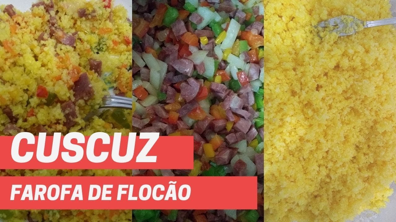 FAROFA DE CUSCUZ Farofa de Flocão YouTube FAROFA DE CUSCUZ Farofa de Flocão YouTube