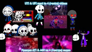 : UNDERTALE & UNDERFELL REACT TO 4 VIDEOS + EXTRA