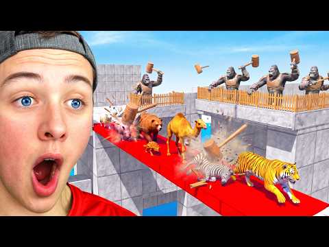 Reacting to ESCAPE the HAMMER of DEATH MAZE in ARBS!