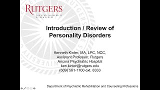Introduction / Review of Personality Disorders