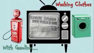 Classic epic fail: wash your clothes with gasoline! not!
